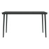 Mesa de comedor de jardín acero y vidrio negra 140x70x74