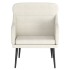 Sillón de terciopelo color crema 63x76x80