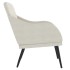 Sillón de terciopelo color crema 63x76x80