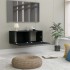 Mueble para TV madera contrachapada negro 80x30x30