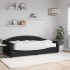 Sofá cama con colchón tela negro 100x200