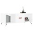 Mesa de centro madera contrachapada blanco 102x50x40
