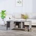 Mesa de centro madera contrachapada gris Sonoma 102x50x40