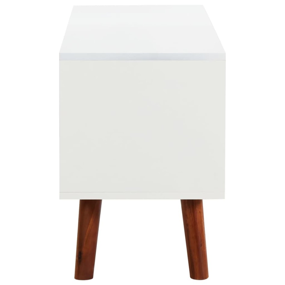 Mueble para TV de madera maciza de acacia y MDF 110x35x50