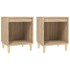 Mesitas de noche 2 unidades roble Sonoma 40x35x50