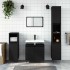 Armario de baño madera de ingeniería negro 58x33x60