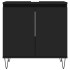 Armario de baño madera de ingeniería negro 58x33x60