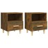Mesitas de noche 2 unidades color roble ahumado 40x35x47