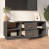 Mueble de TV de madera maciza de pino gris 100x34x40