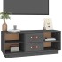 Mueble de TV de madera maciza de pino gris 100x34x40