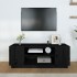 Mueble de TV madera maciza de pino negro 110x35x40,5