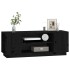 Mueble de TV madera maciza de pino negro 110x35x40,5