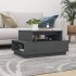 Mesa de centro madera maciza de pino gris 80x55x40,5