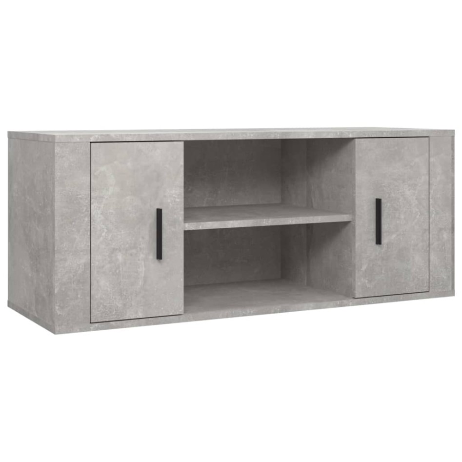 Mueble para TV contrachapada gris hormigón 100x35x40