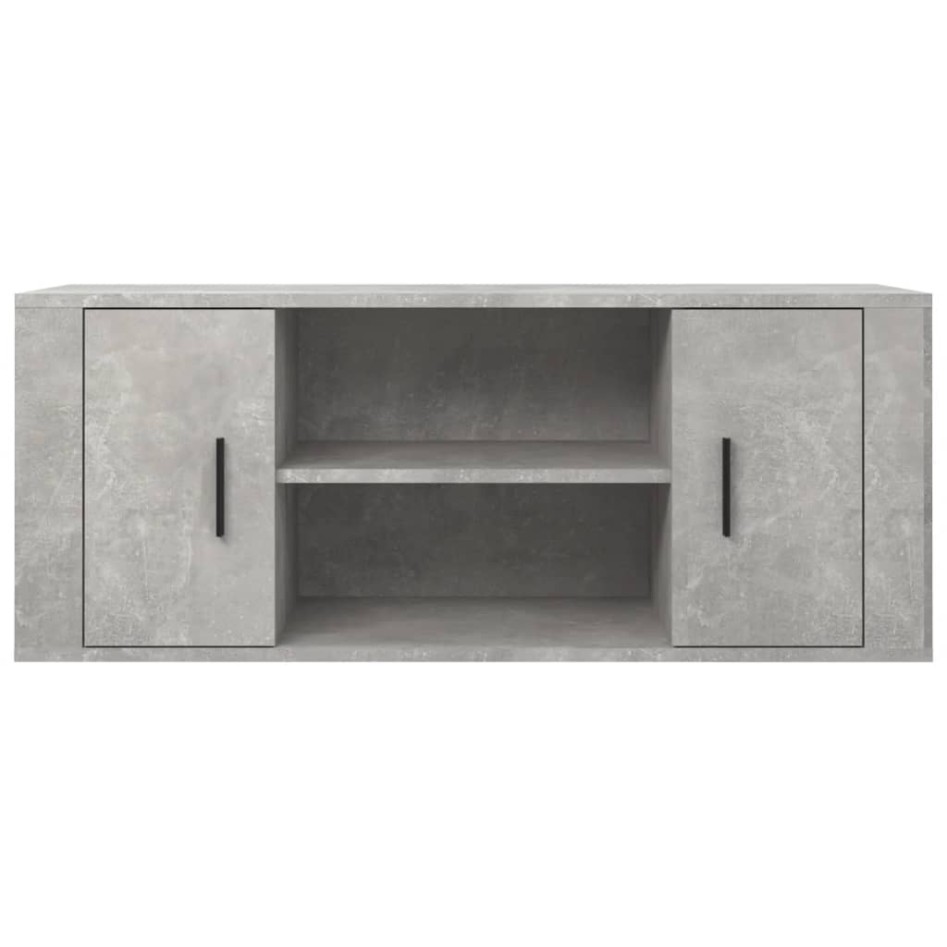 Mueble para TV contrachapada gris hormigón 100x35x40