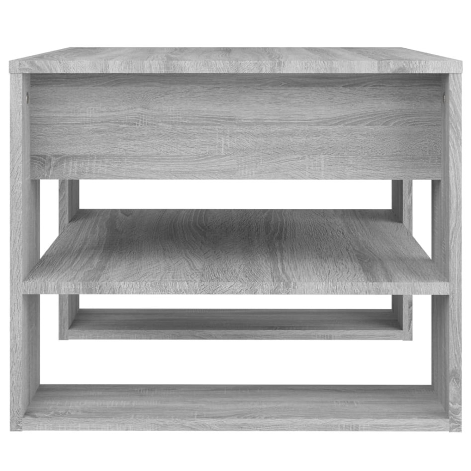 Mesa de centro madera de ingeniería gris Sonoma 55,5x55x45