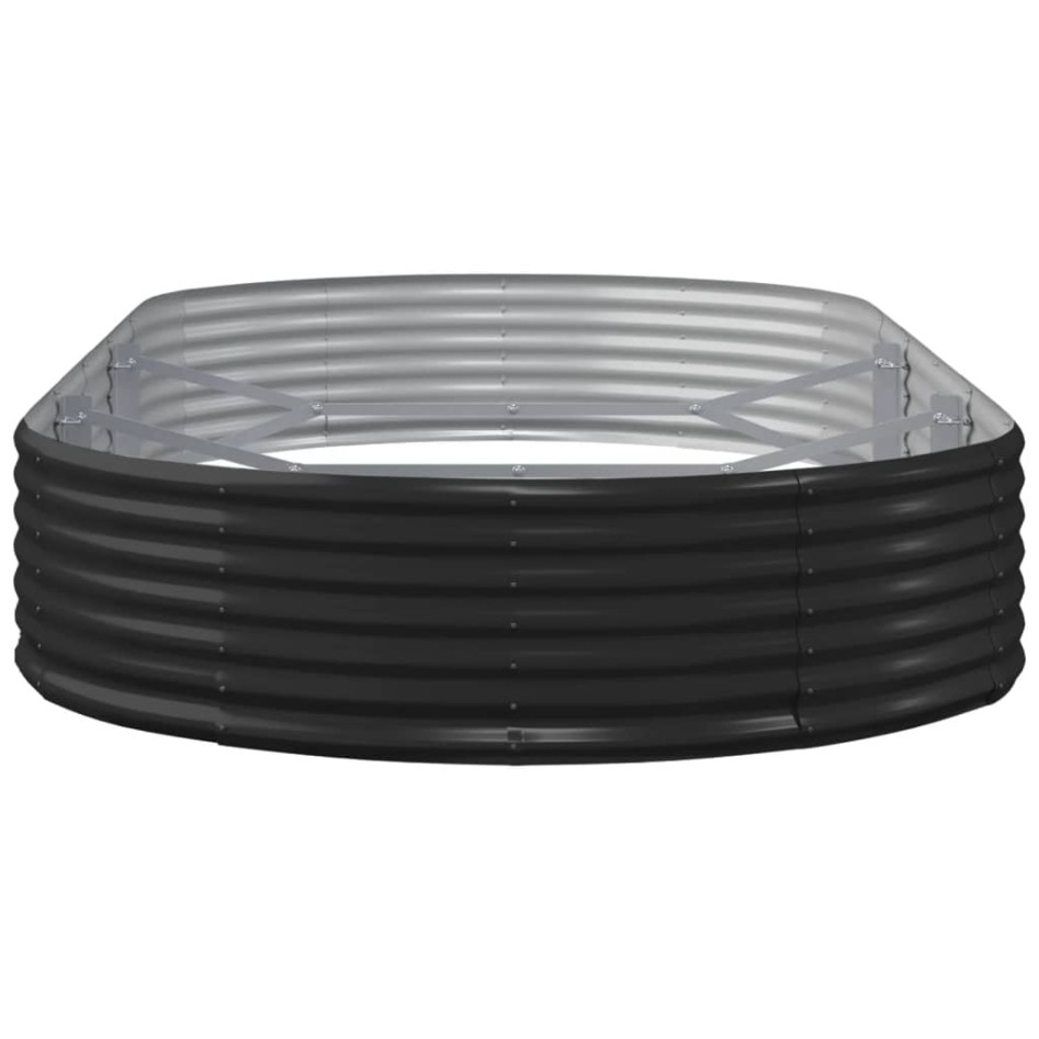 Jardinera arriate acero recubierto polvo antracita