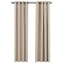 Cortinas opacas ojales look de lino 2 pzas beige 140x225