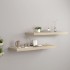 Estantes flotantes de pared 4 uds MDF color roble