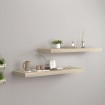 Estantes flotantes de pared 4 uds MDF color roble 80x23,5x3,8cm