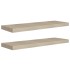 Estantes flotantes de pared 4 uds MDF color roble