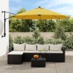 Sombrilla de pared con LED amarillo 290 cm