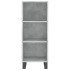 Aparador de madera de ingeniería gris hormigón 34,5x32,5x90