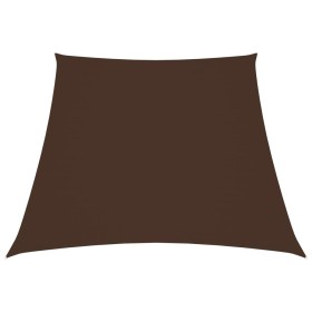 Toldo de vela trapezoidal de tela oxford marrón 3/5x4