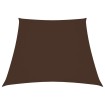 Toldo de vela trapezoidal de tela oxford marrón 3/5x4 m