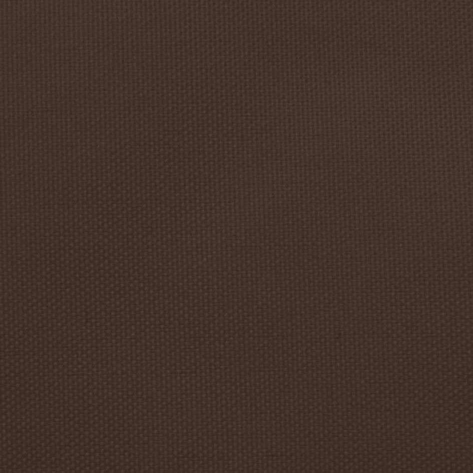 Toldo de vela trapezoidal de tela oxford marrón 3/5x4