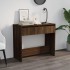 Mesa consola madera de ingeniería marrón roble 89x41x76,5