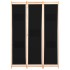 Biombo divisor 3 paneles de tela negro 120x170x4