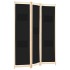 Biombo divisor 3 paneles de tela negro 120x170x4