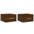 Mesitas de noche de pared 2 uds color roble marrón 35x35x20