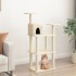 Rascador para gatos con postes de sisal color crema 118,5