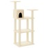 Rascador para gatos con postes de sisal color crema 118,5