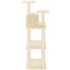 Rascador para gatos con postes de sisal color crema 118,5