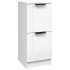 Aparador de madera contrachapada blanco brillante 30x30x70