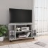 Mueble de TV ruedas madera ingeniería gris hormigón 80x40x45