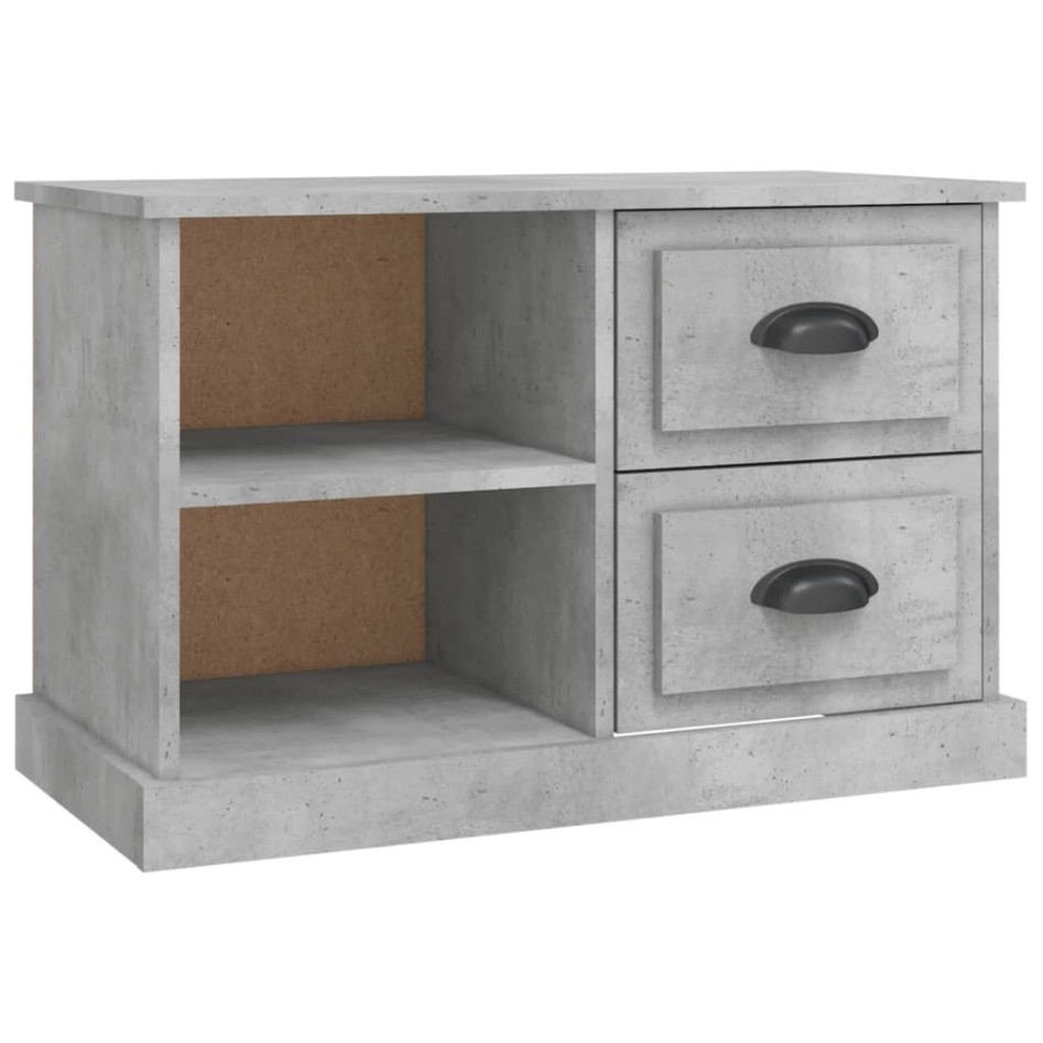 Mueble de TV madera contrachapada gris hormigón 73x35,5x47,5