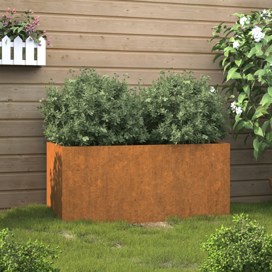 Jardinera de acero corten 62x40x39
