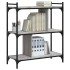 Librería 3 estantes madera ingeniería gris Sonoma 76x32x88