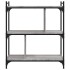Librería 3 estantes madera ingeniería gris Sonoma 76x32x88