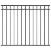 Panel de valla de acero 1,7x1,5 m negro
