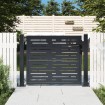 Puerta de jardín acero gris antracita diseño cuadrado 105x80 cm