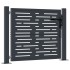 Puerta de jardín acero gris antracita diseño cuadrado 105x80