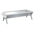 Bandeja para barbacoa acero inoxidable plateado 118x42x30,5