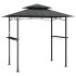 Cenador barbacoa estante lateral acero antracita 240x150x243