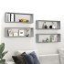 Estante cúbico de pared 4 uds madera gris Sonoma 80x15x26,5
