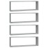 Estante cúbico de pared 4 uds madera gris Sonoma 80x15x26,5